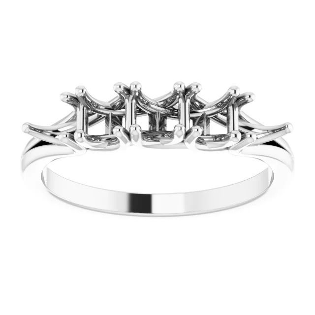 Woven-Design Five-Stone Anniversary Band view 3