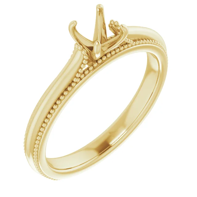 Interlocking Heart Necklace engagement ring setting