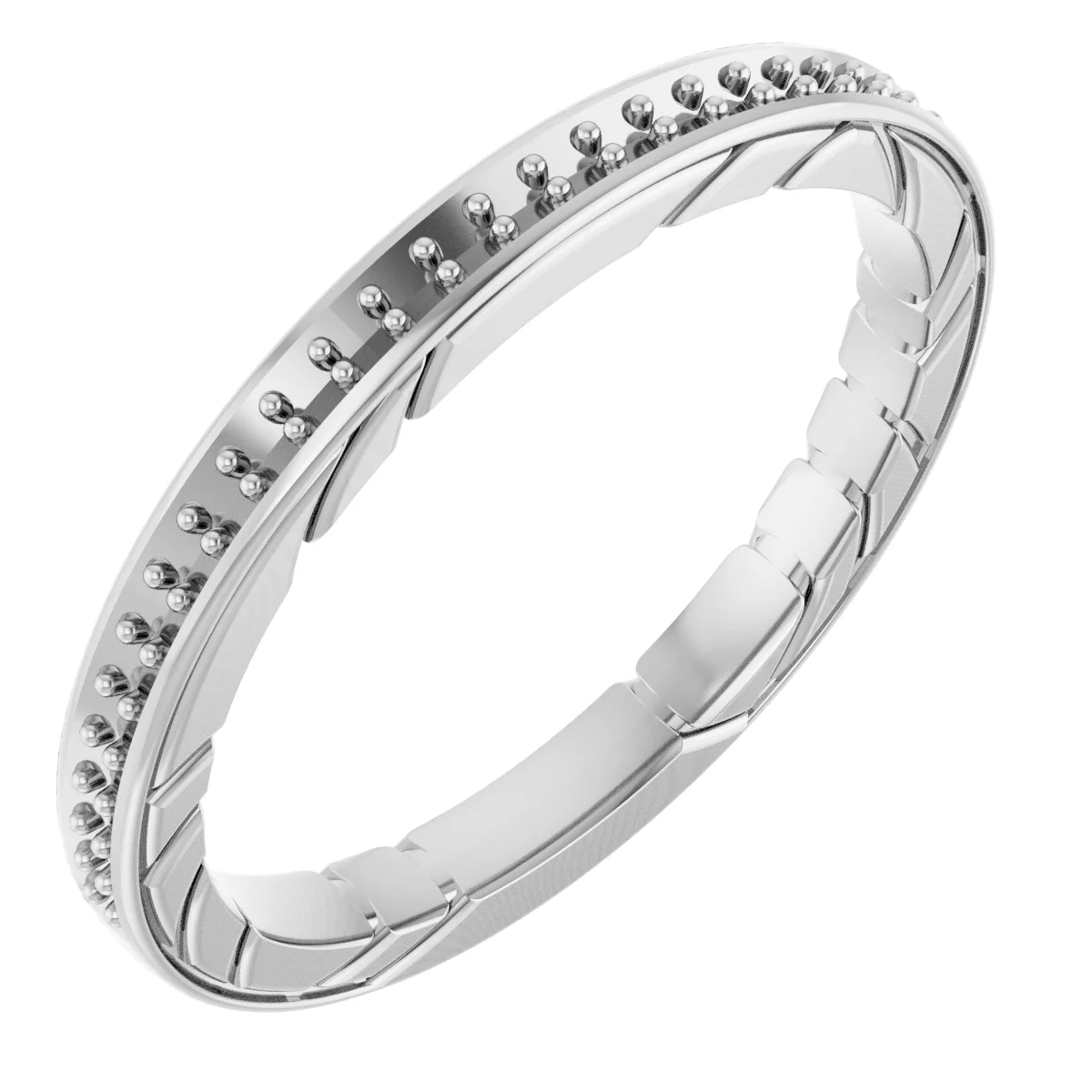 Soft Form band in 14K White Gold | Haejin Jewelry Brooklyn