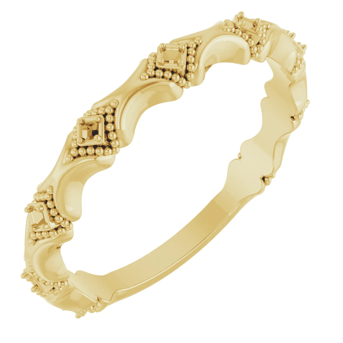 Long Bond band in 14K White Gold | Haejin Jewelry Brooklyn
