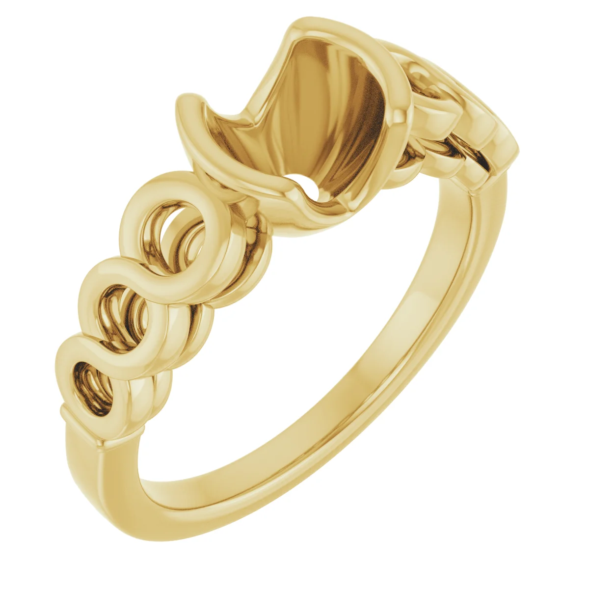 The Garance engagement ring setting in 14K Yellow | Haejin Jewelry Brooklyn