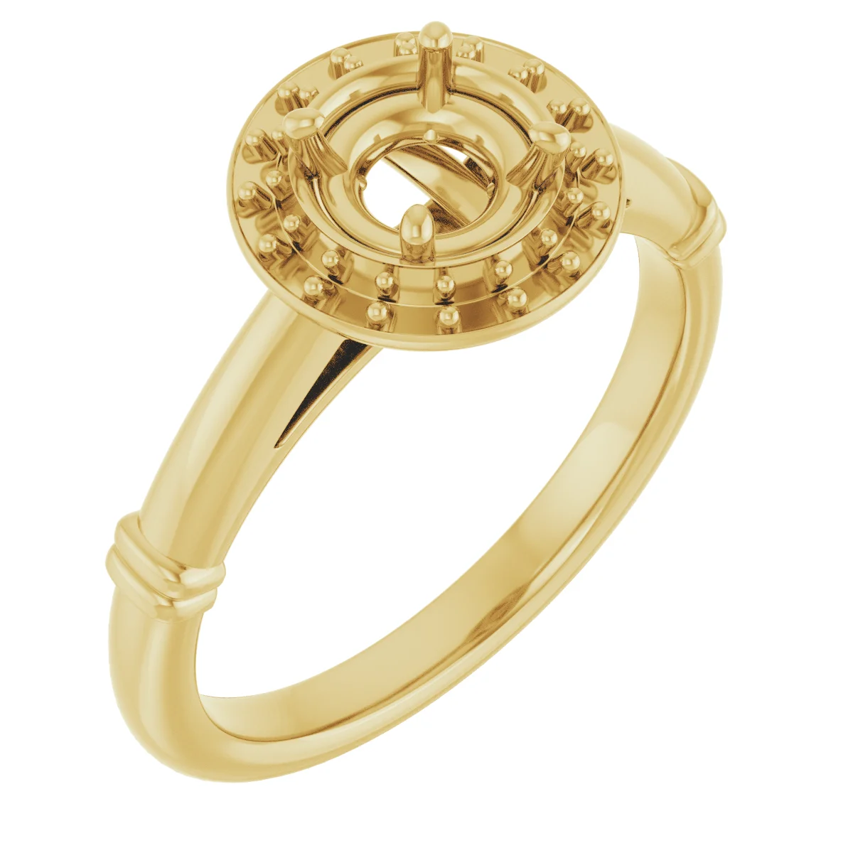 The Margaux engagement ring setting in 14K Yellow | Haejin Jewelry Brooklyn