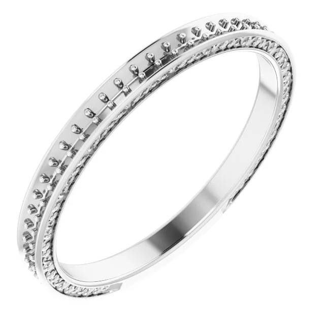 Long Bond band in 14K White Gold | Haejin Jewelry Brooklyn