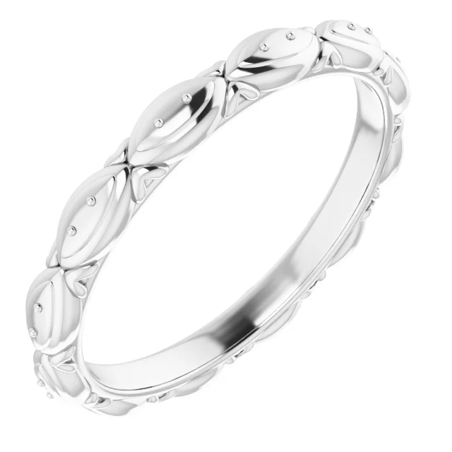 First Light band in 14K White Gold | Haejin Jewelry Brooklyn