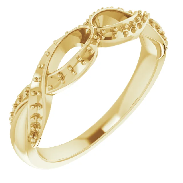 Ribbon Anniversary Band band in 14K White Gold | Haejin Jewelry Brooklyn