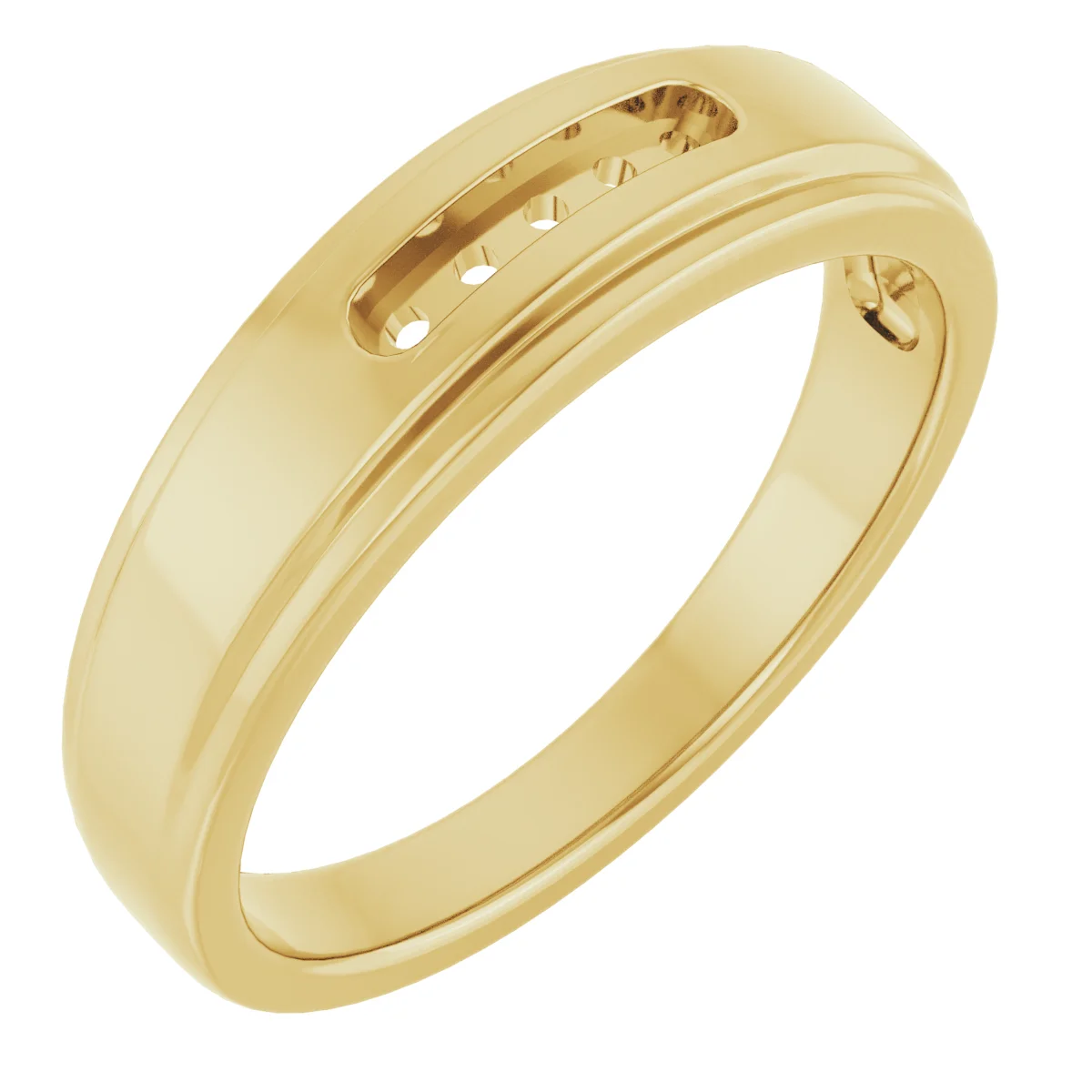 Five-Stone Band band in 14K White Gold | Haejin Jewelry Brooklyn
