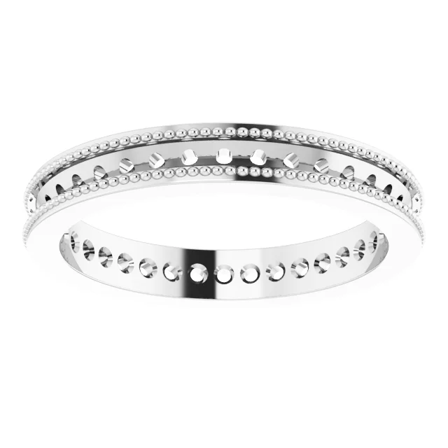 Channel-Set Milgrain Edge Eternity Band view 3