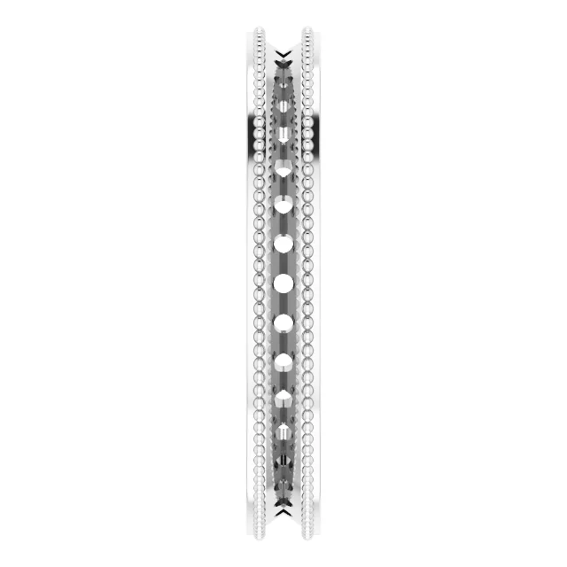 Channel-Set Milgrain Edge Eternity Band view 4
