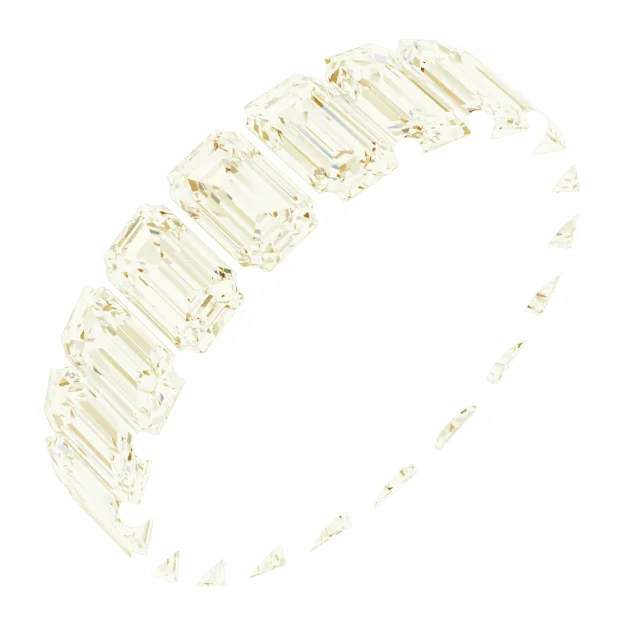 Shared U-Prong Eternity Band band in 14K White Gold | Haejin Jewelry Brooklyn