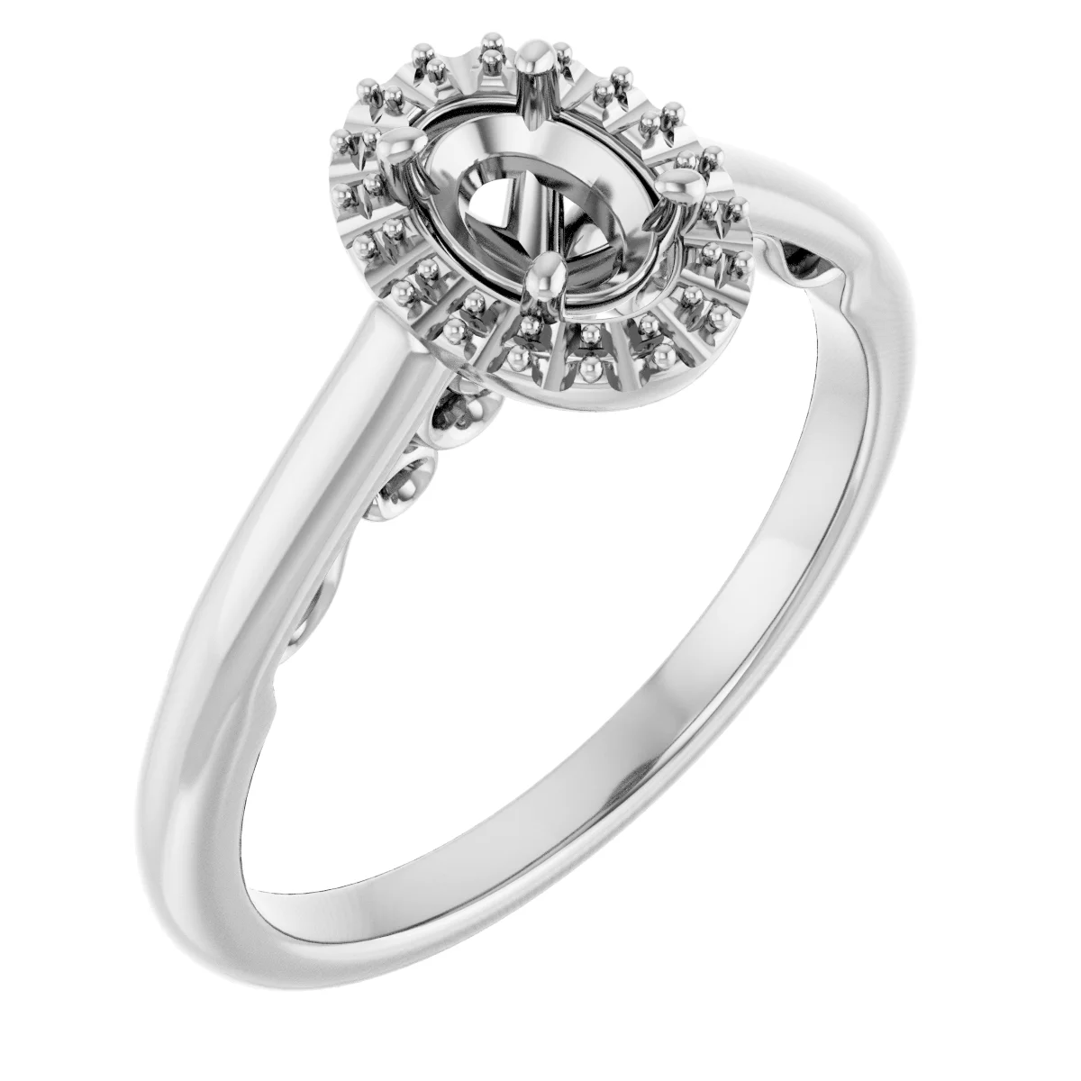 The Clarissa engagement ring setting in 14KW_14KY | Haejin Jewelry Brooklyn