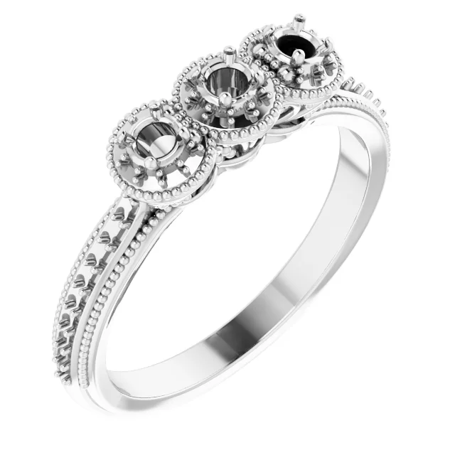 Three Points engagement ring setting