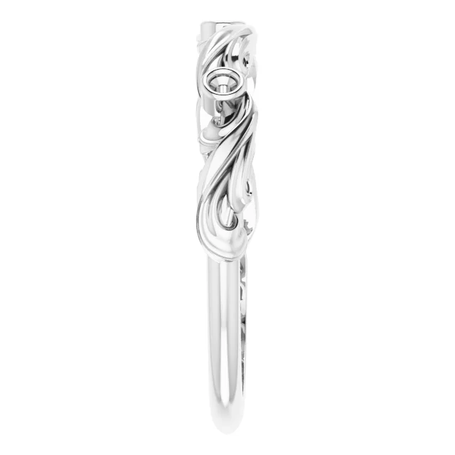 Bezel-Set Sculptural Anniversary Band  view 4