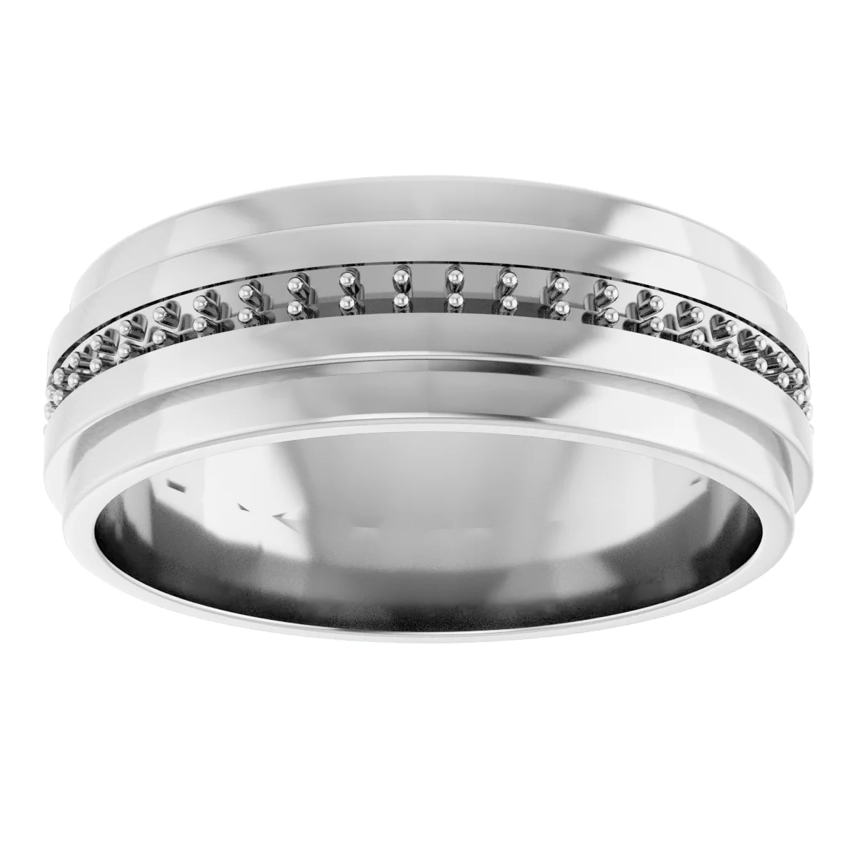 Stepped Edge Eternity Band view 3