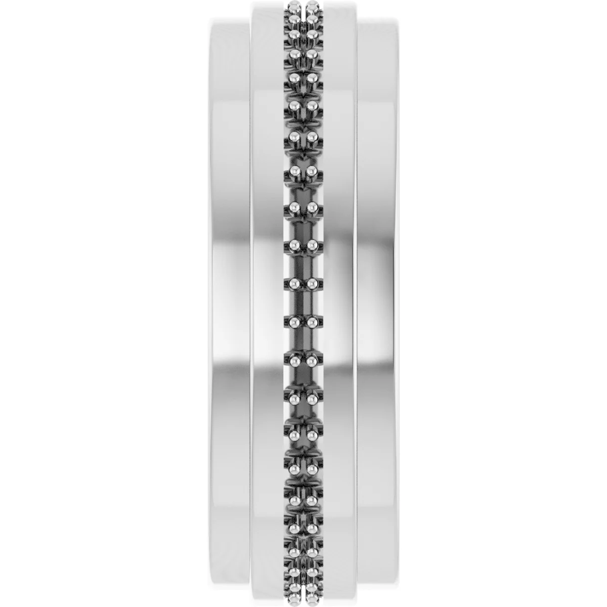 Stepped Edge Eternity Band view 4