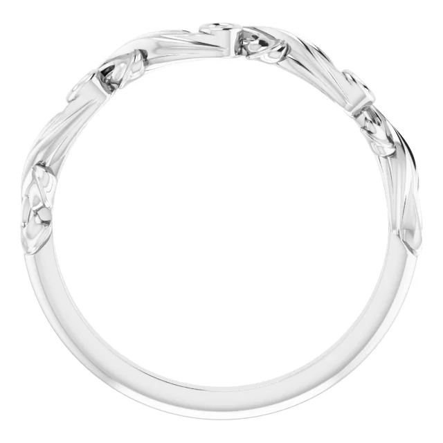 Bezel-Set Sculptural Anniversary Band  view 2