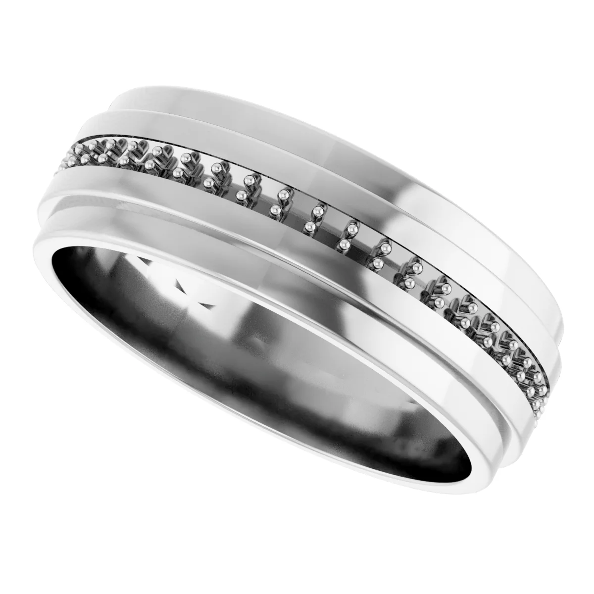 Stepped Edge Eternity Band view 5