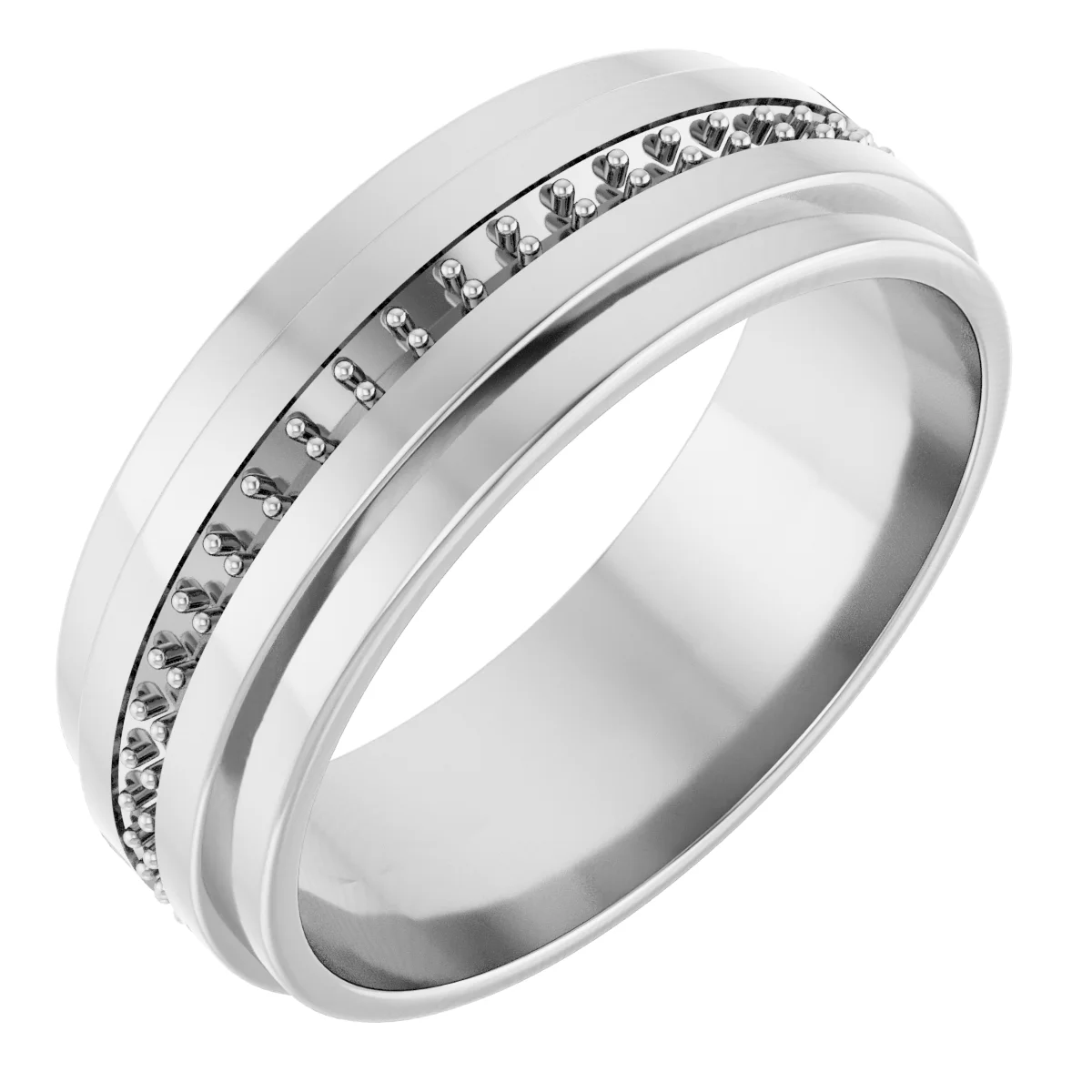 Stepped Edge Eternity Band engagement ring setting