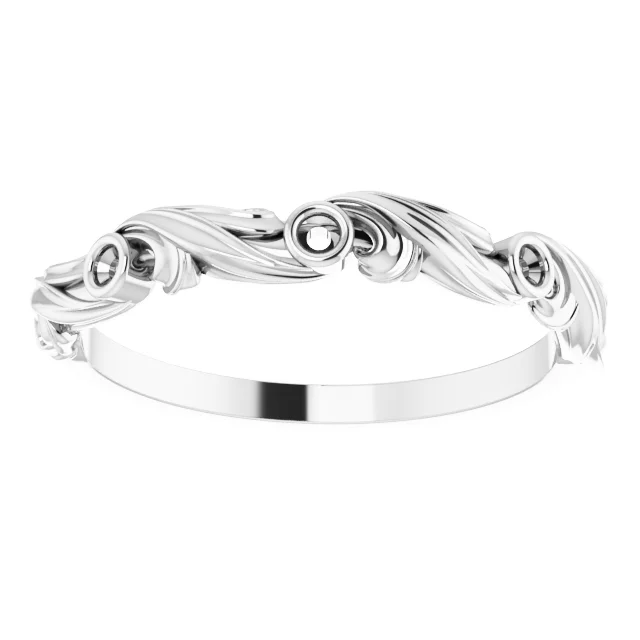 Bezel-Set Sculptural Anniversary Band  view 3