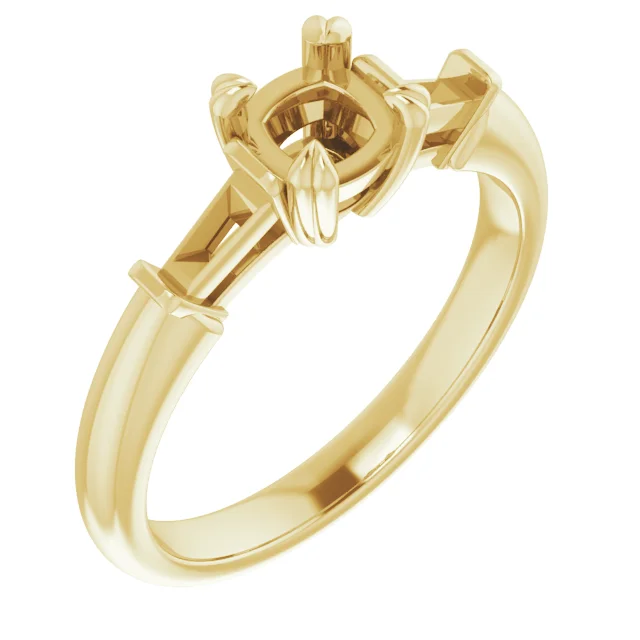 V Necklace engagement ring setting