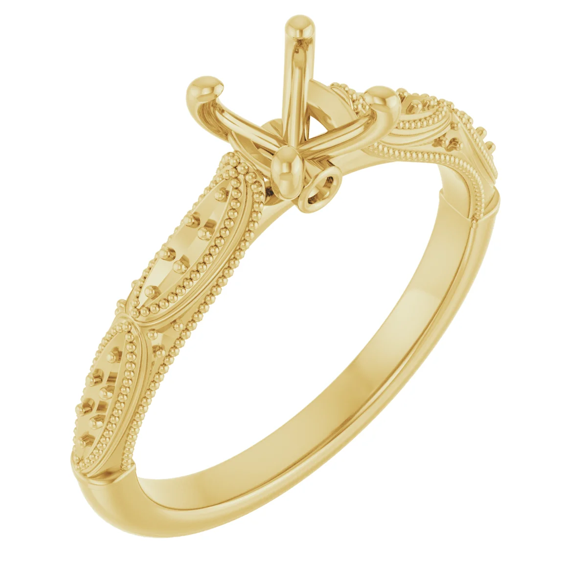 The Sidonie engagement ring setting in 14K Yellow | Haejin Jewelry Brooklyn