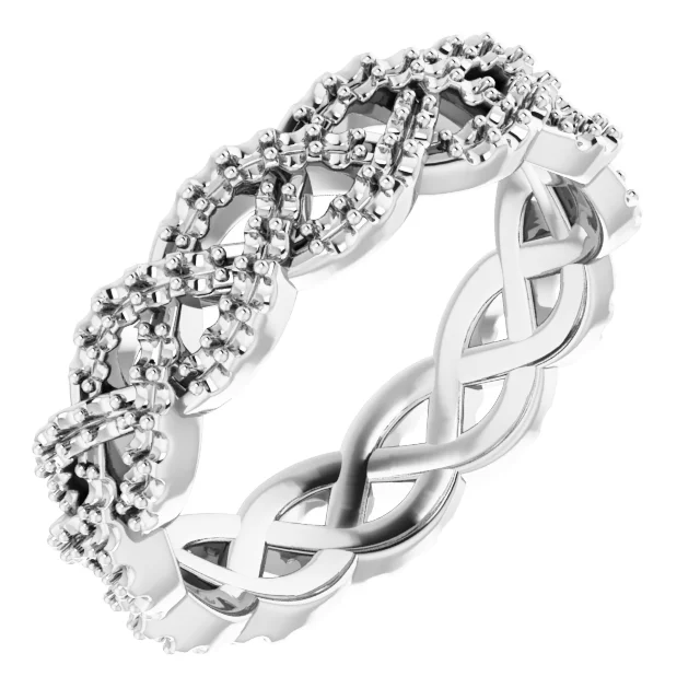 Infinity-Inspired Twisted Eternity Band   engagement ring setting