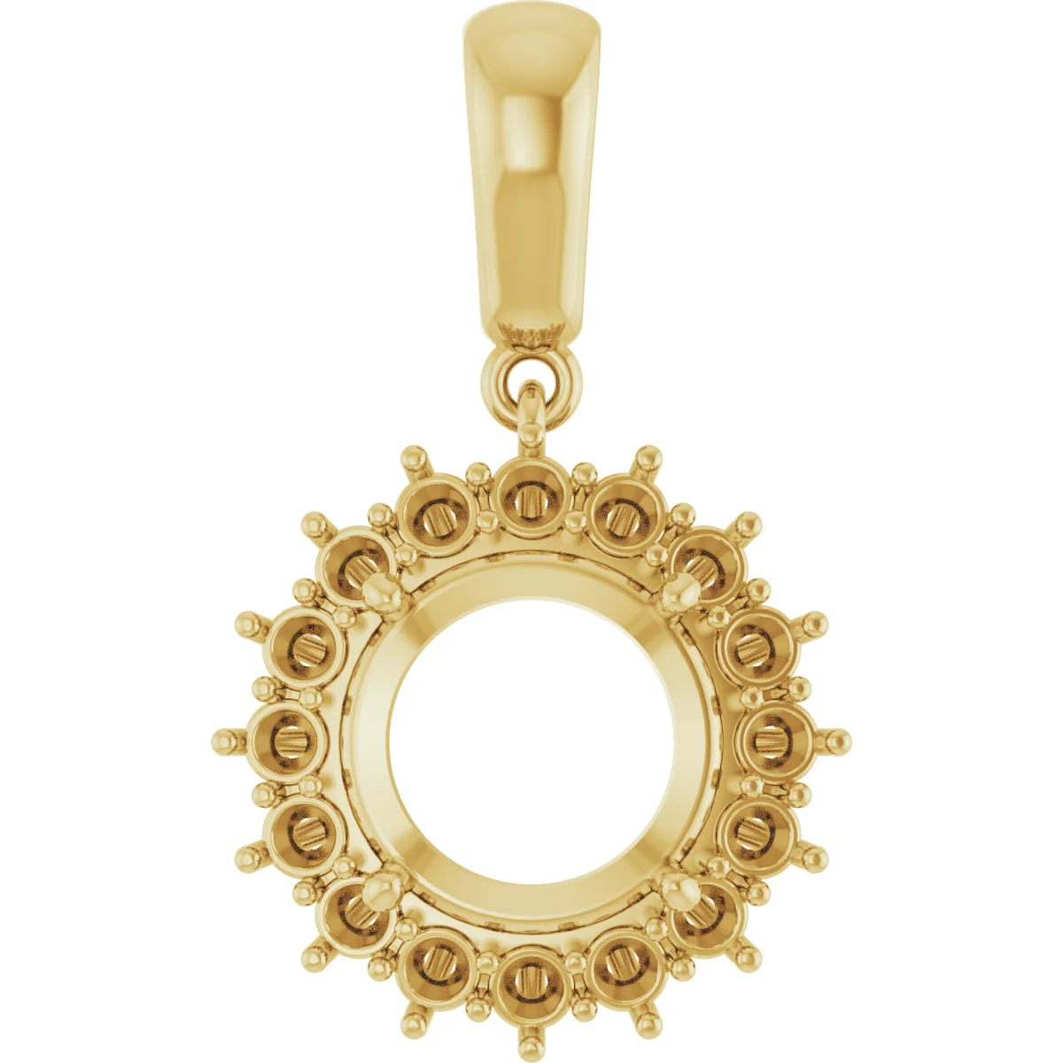 Halo-Style Necklace or Pendant engagement ring setting
