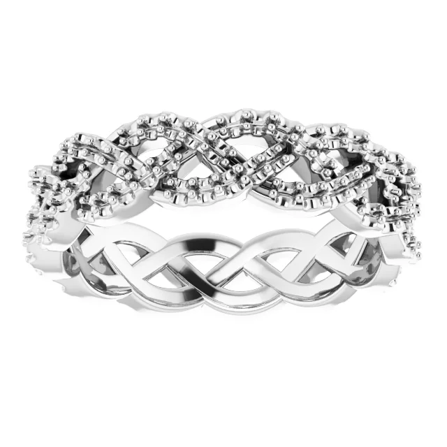 Infinity-Inspired Twisted Eternity Band   view 3