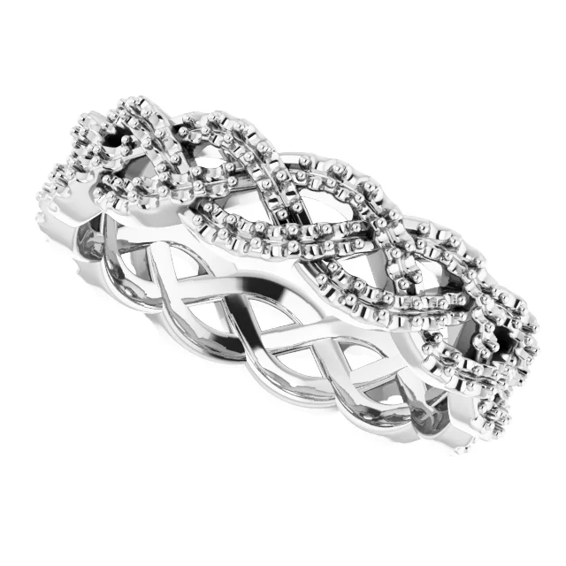 Infinity-Inspired Twisted Eternity Band   view 5