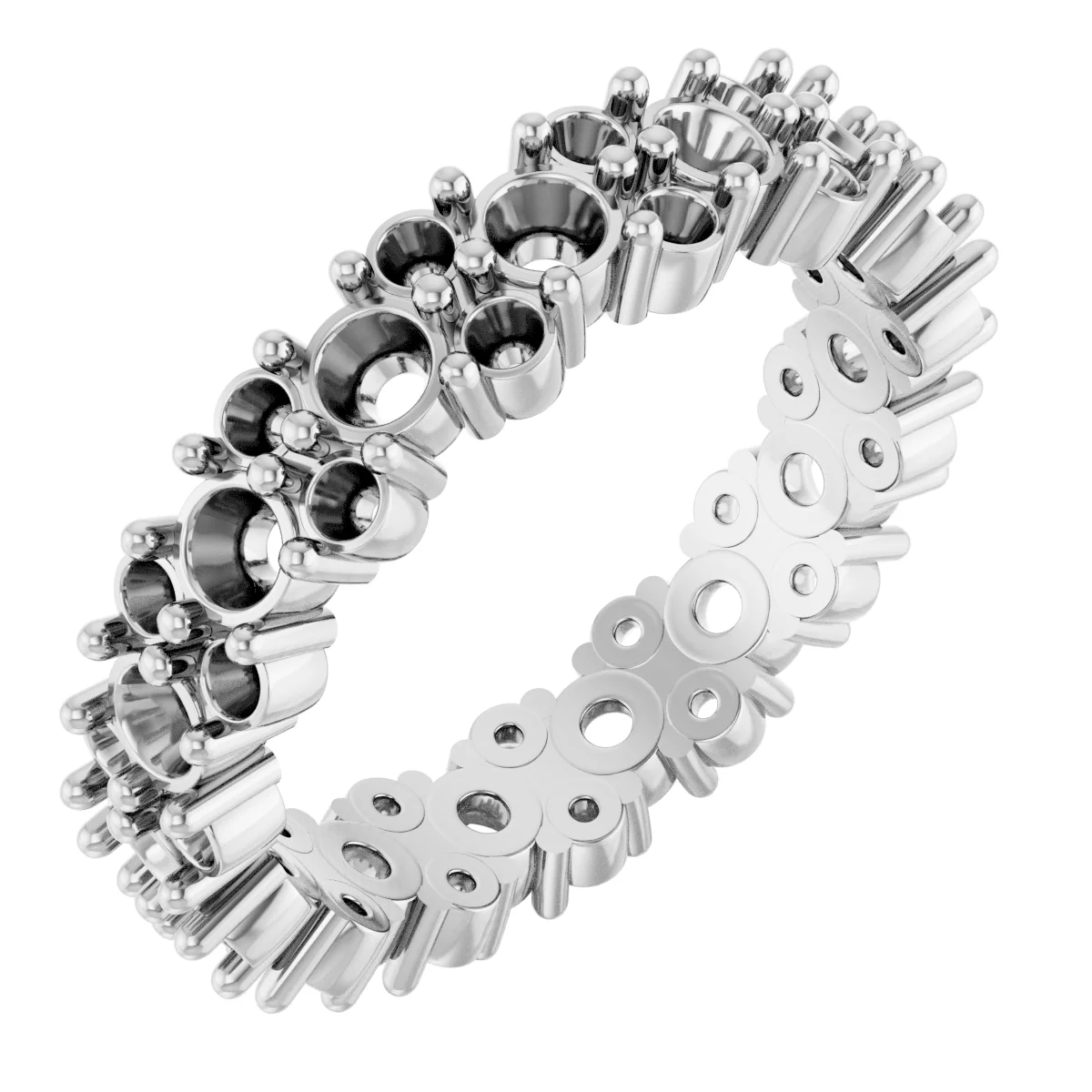 Scattered Eternity Band  engagement ring setting