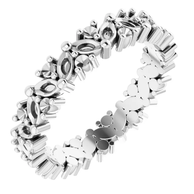 Cluster Eternity Band  engagement ring setting