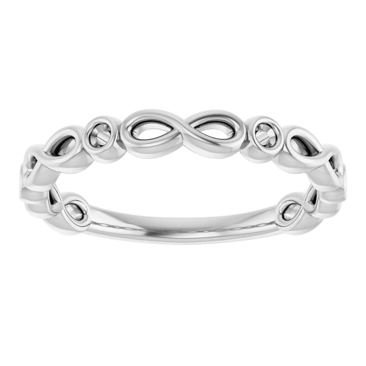 Infinity-Inspired Bezel-Set Anniversary Band   view 3