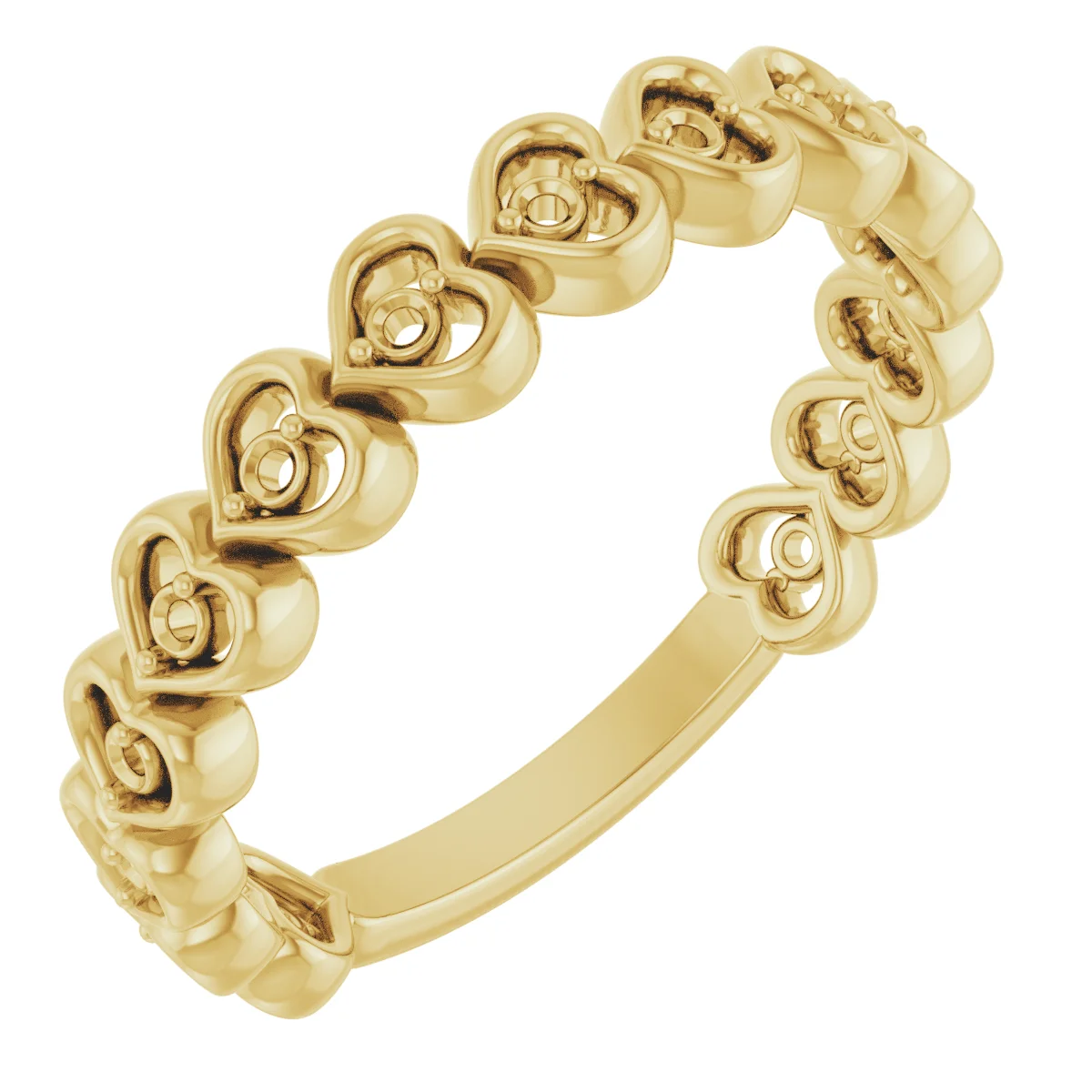 Heart Anniversary Band    band in 14K White Gold | Haejin Jewelry Brooklyn