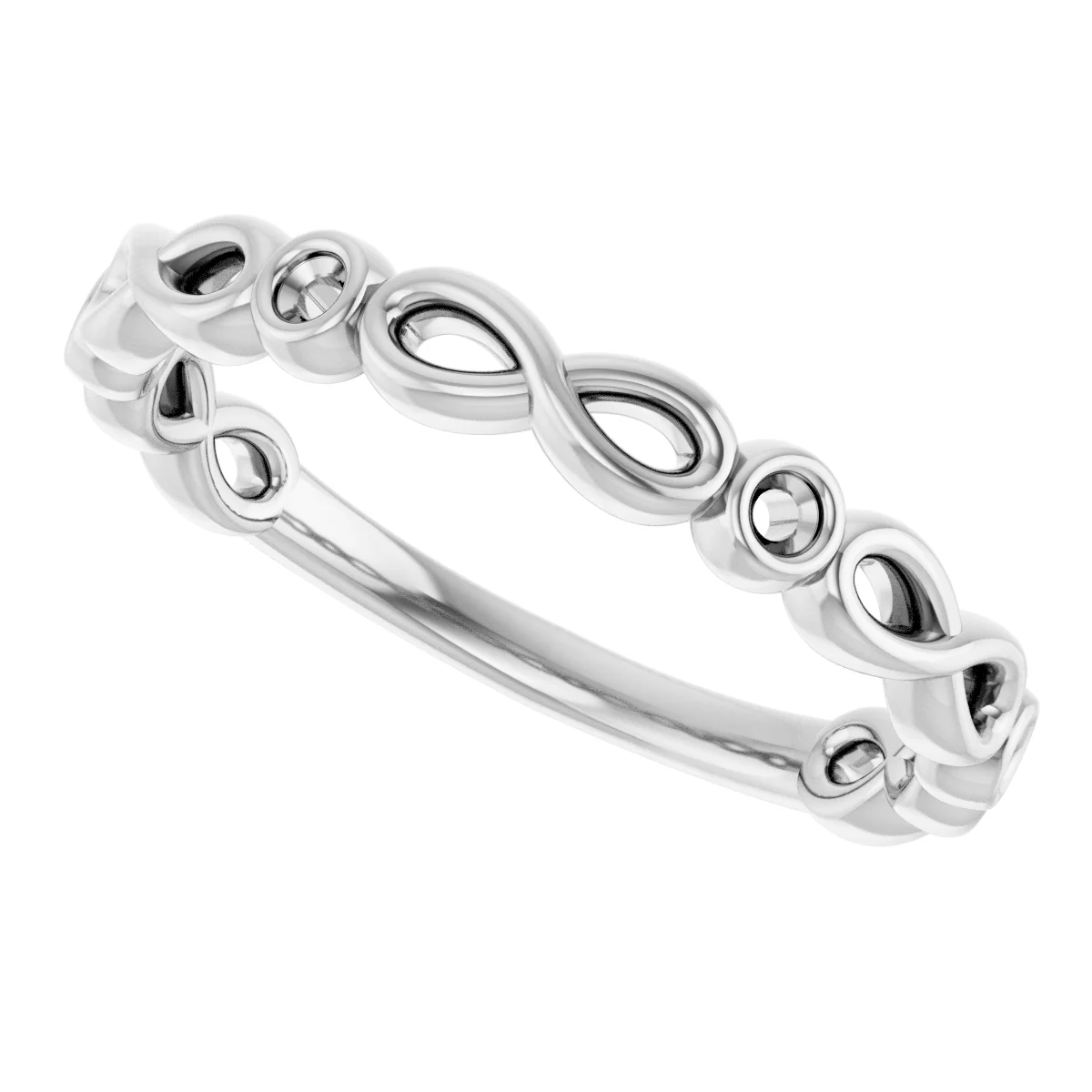 Infinity-Inspired Bezel-Set Anniversary Band   view 5