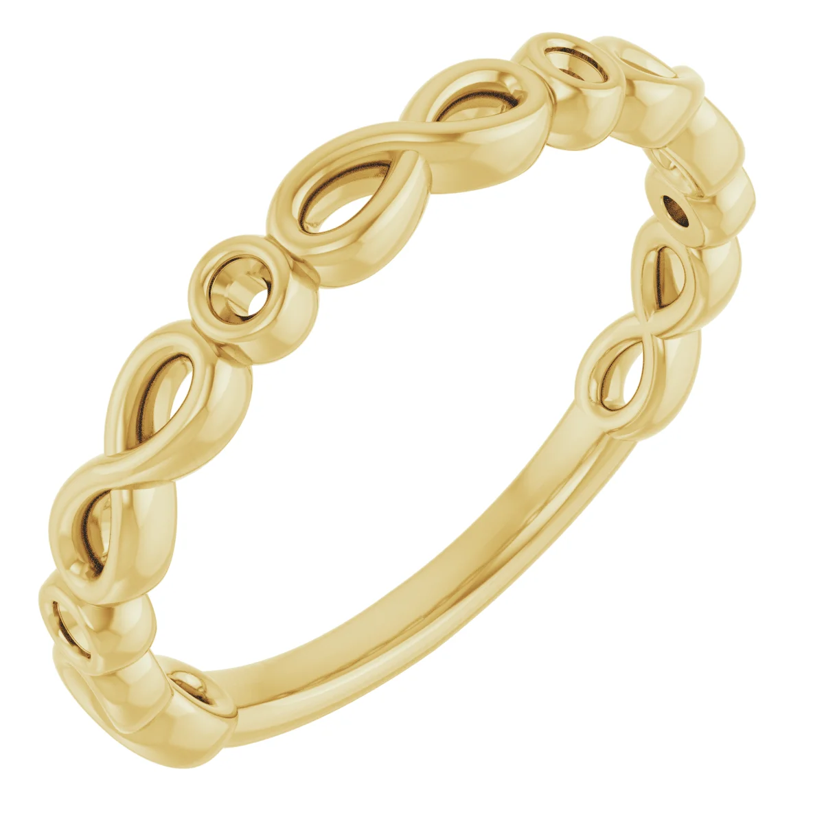 Infinity-Inspired Bezel-Set Anniversary Band   band in 14K White Gold | Haejin Jewelry Brooklyn