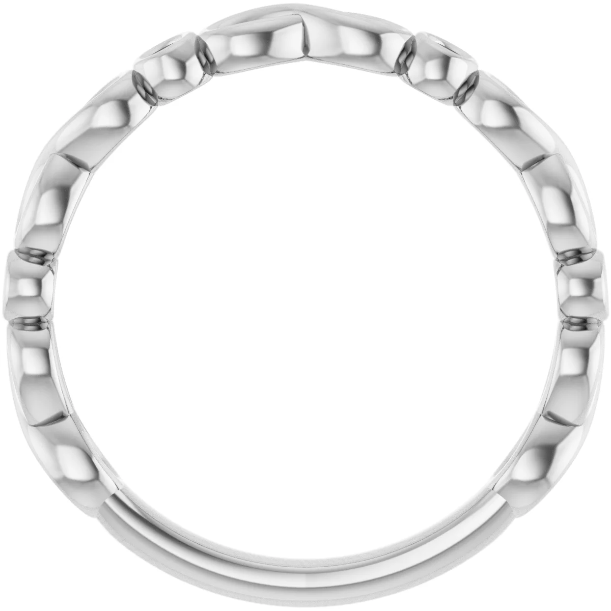 Infinity-Inspired Bezel-Set Anniversary Band   view 2