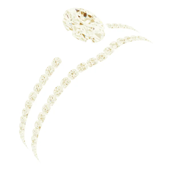 The Fiamma engagement ring setting in 14KY_14KW | Haejin Jewelry Brooklyn
