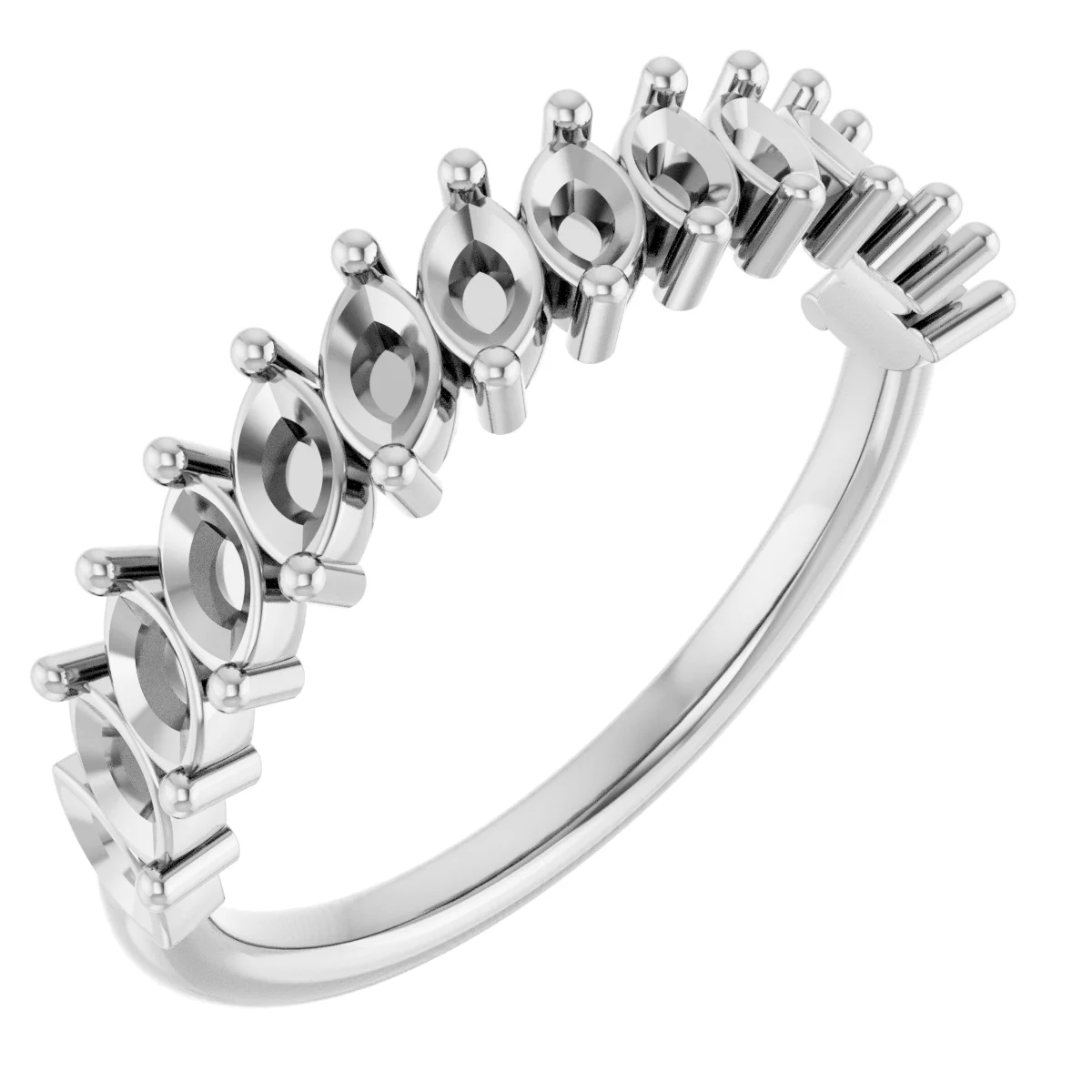 Long Bond band in 14K White Gold | Haejin Jewelry Brooklyn
