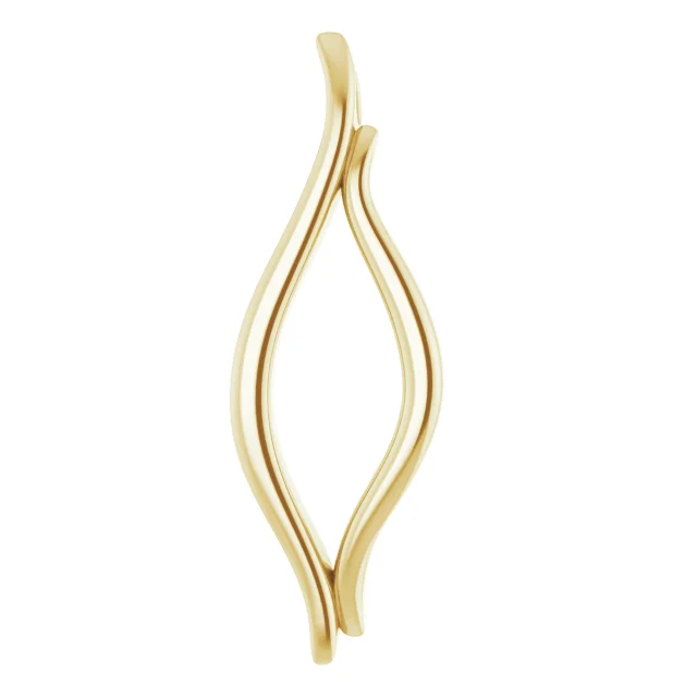 Freeform Necklace or Pendant in 14K Yellow Gold | Haejin Jewelry Brooklyn