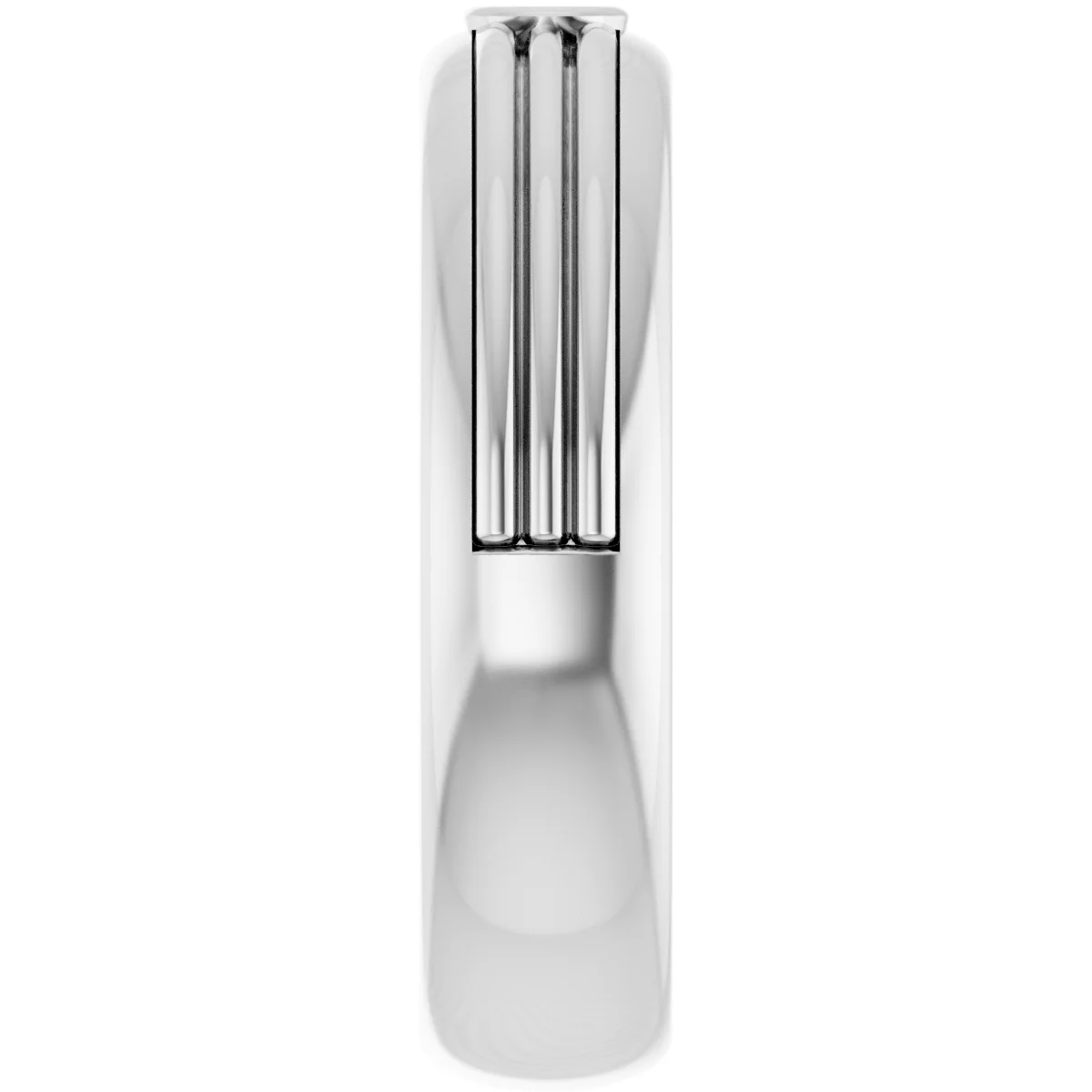 Grooved Comfort-Fit Bezel-Set Solitaire Band view 4