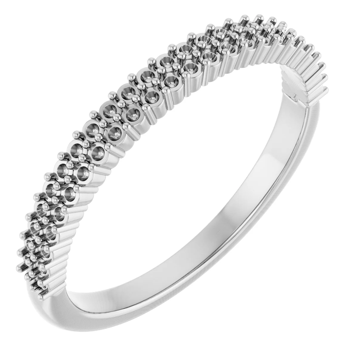 Long Bond band in 14K White Gold | Haejin Jewelry Brooklyn