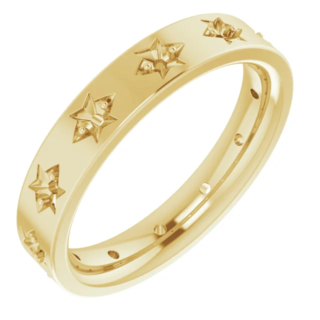 Celestial Eternity Band band in 14K White Gold | Haejin Jewelry Brooklyn