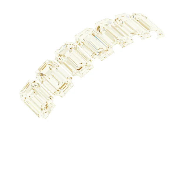 Seven-Stone Sculptural Anniversary Band    band in 14K White Gold | Haejin Jewelry Brooklyn