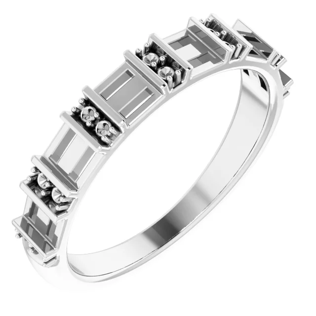 Long Bond band in 14K White Gold | Haejin Jewelry Brooklyn
