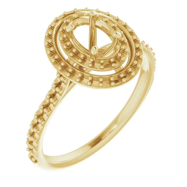 The Claudia engagement ring setting in 14K Yellow | Haejin Jewelry Brooklyn