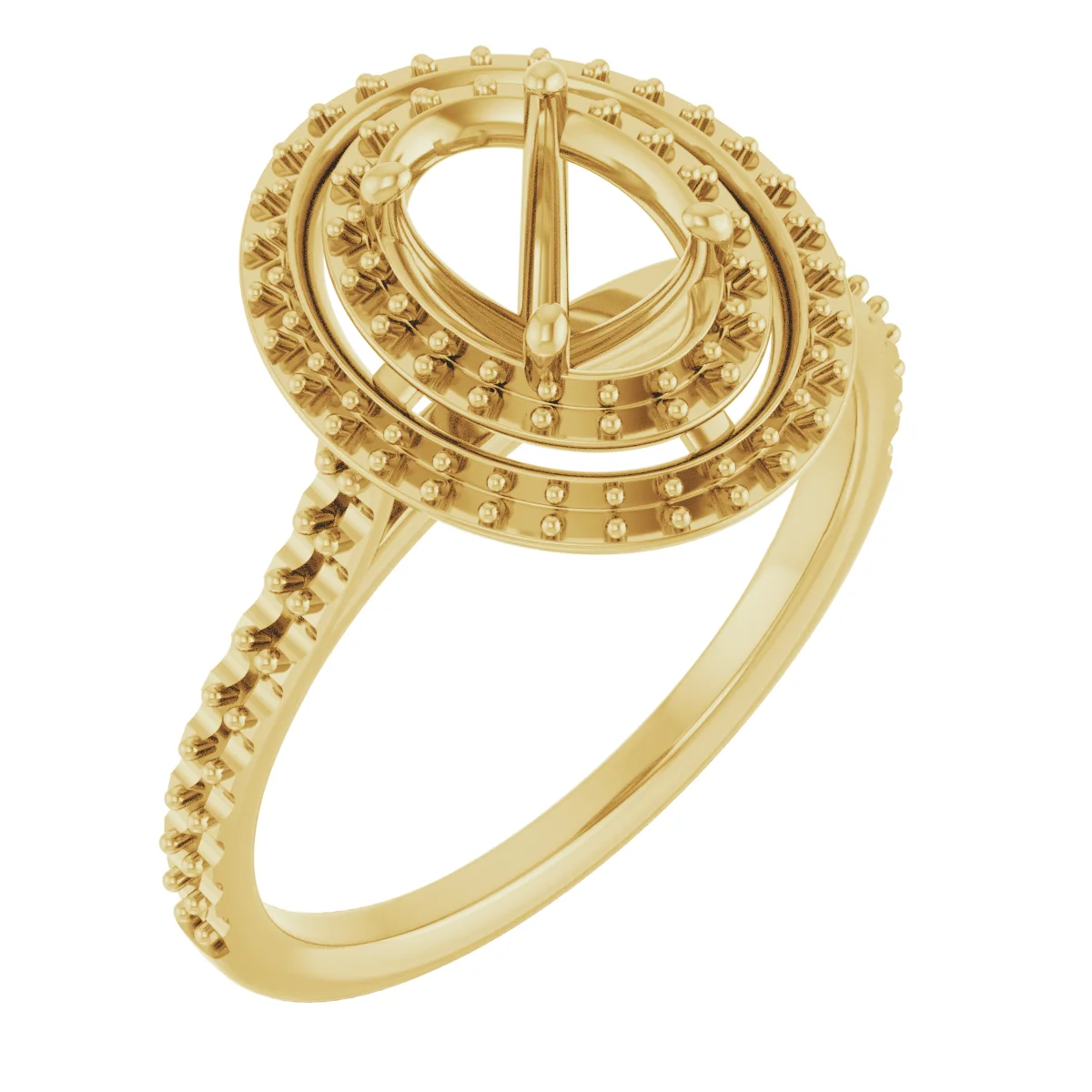 The Claudia engagement ring setting in 14K Yellow | Haejin Jewelry Brooklyn