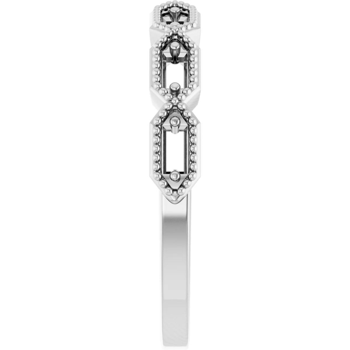 Beaded Baguette Anniversary Band   view 4