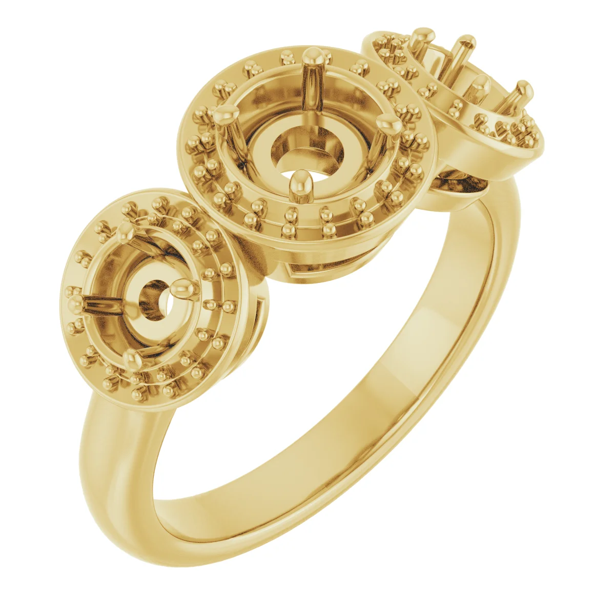The Penelope engagement ring setting in 14K Yellow | Haejin Jewelry Brooklyn