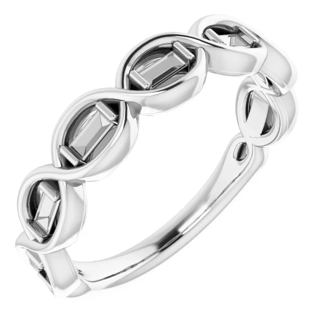 Long Bond band in 14K White Gold | Haejin Jewelry Brooklyn