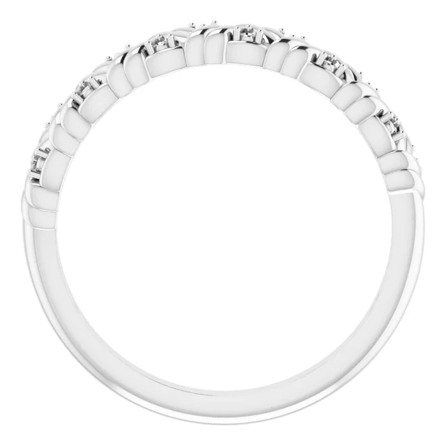 Woven-Design Anniversary Band   view 2