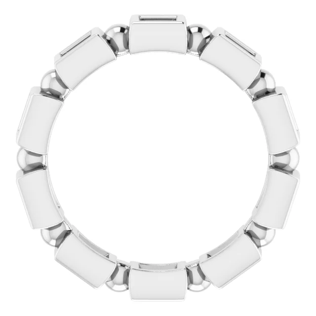 Bezel-Set Beaded Eternity Band  view 2